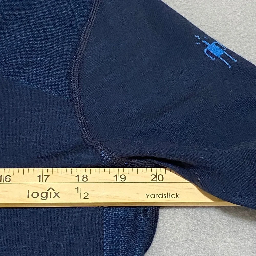 Smartwool Intraknit Merino 200 Crew Mens Large Navy Blue Base Layer Top